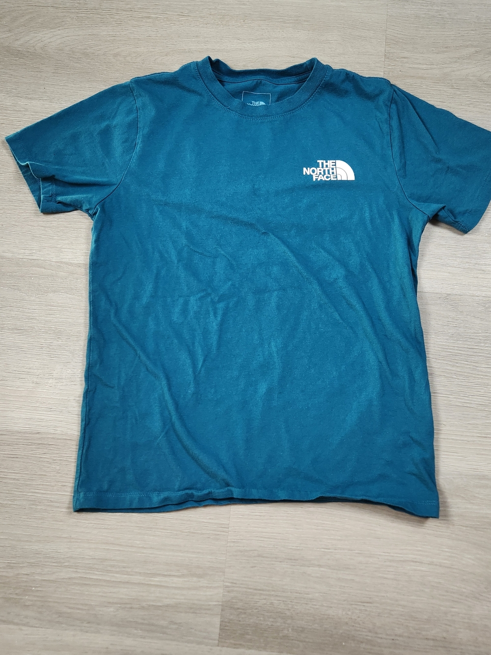 The North Face Women Teal Blue Short-Sleeve Logo Tee